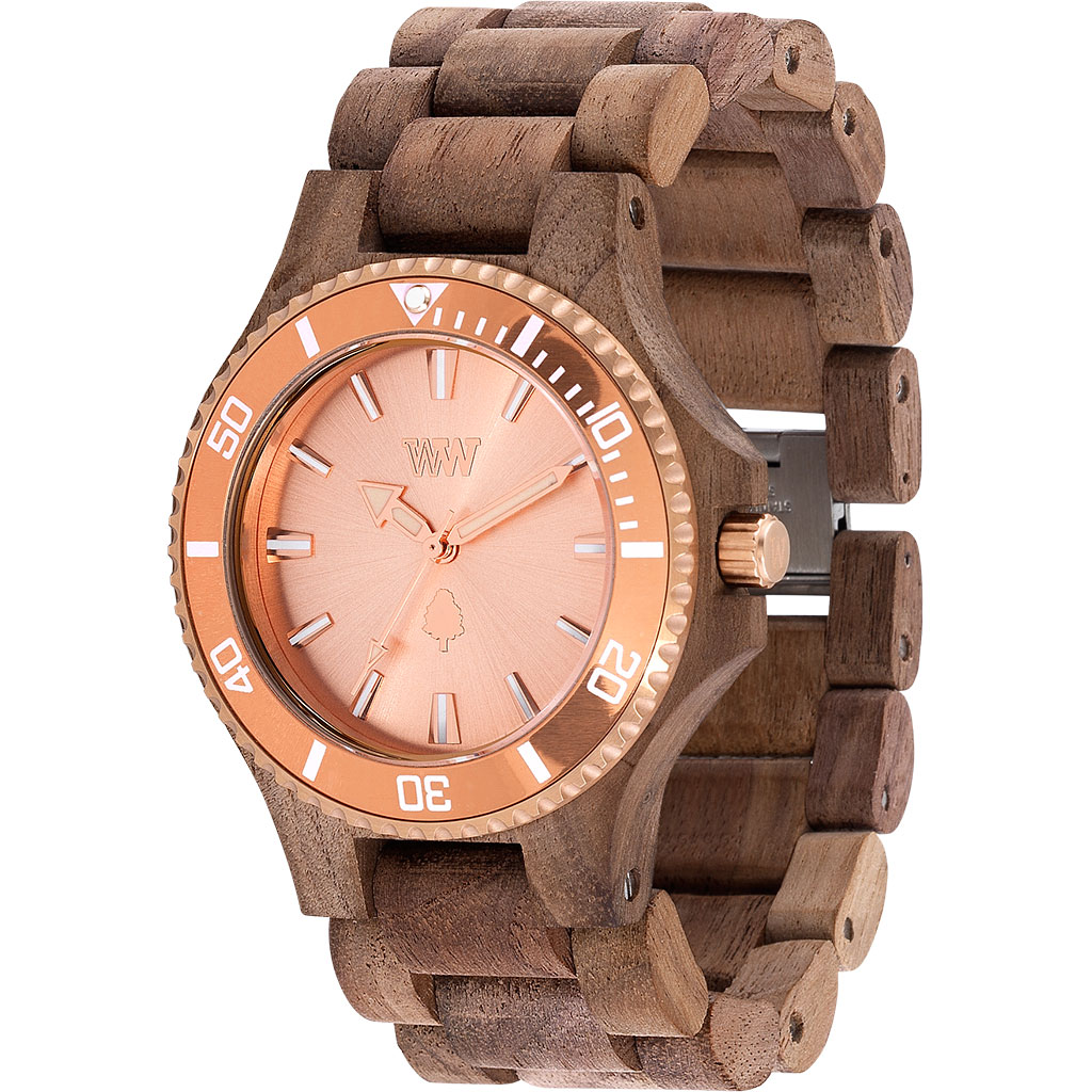 WEWOOD DATE MB NUT ROUGH_ROSE GOLD